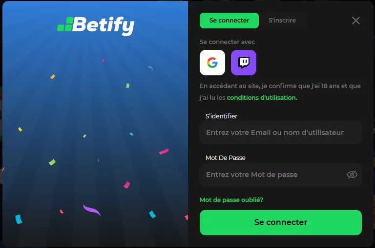 betify connexion 21